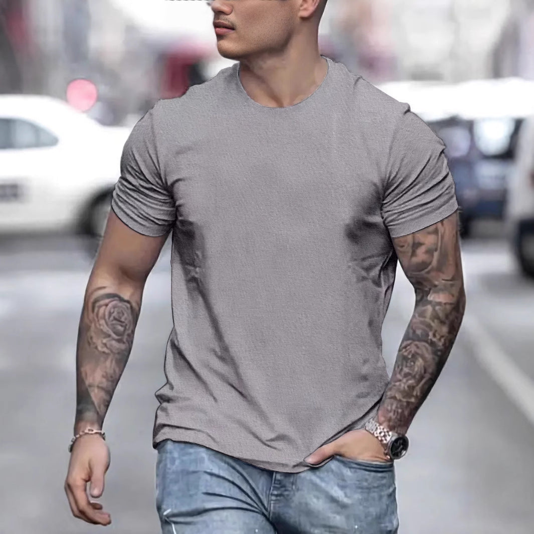 Herren lässiges T-Shirt mit strukturierter Oberfläche und bequemem Schnitt