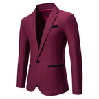 Herren eleganter Blazer mit modischem Schnitt und feinen Akzenten R&B