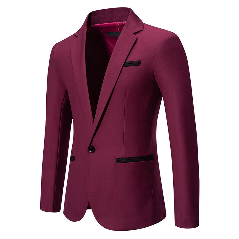 Herren eleganter Blazer mit modischem Schnitt und feinen Akzenten R&B