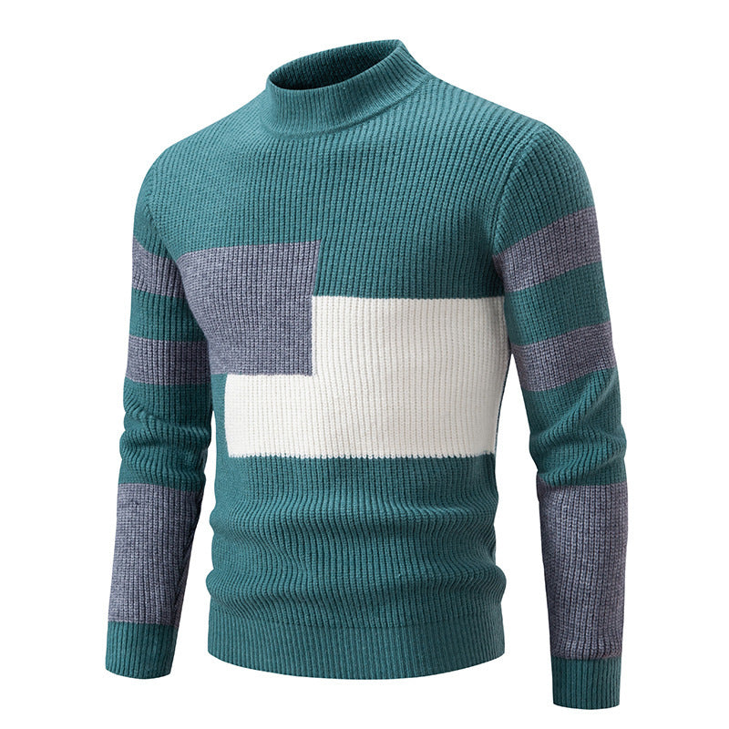 Herren modischer Pullover mit strukturiertem Blockdesign R&B