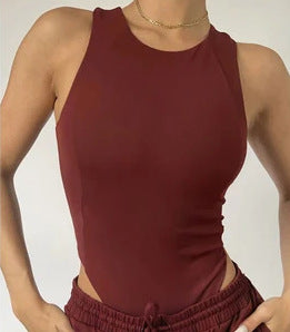 Damen Körpernahes Trägertop mit elegantem Rundhalsausschnitt und weichem Material R&B
