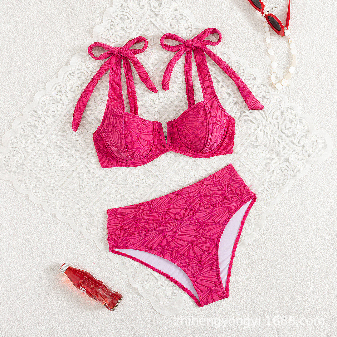 Damen Push-Up Bikini mit verspieltem Schleifen-Design R&B