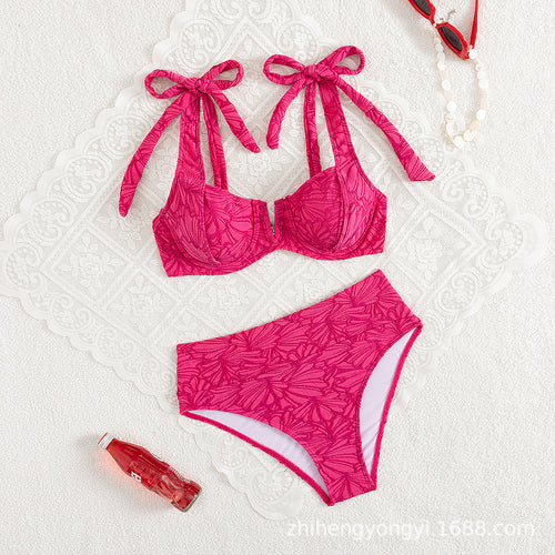 Damen Push-Up Bikini mit verspieltem Schleifen-Design R&B