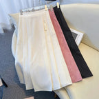 Damen Eleganter Midirock mit strukturiertem Stoff und fließendem Schnitt