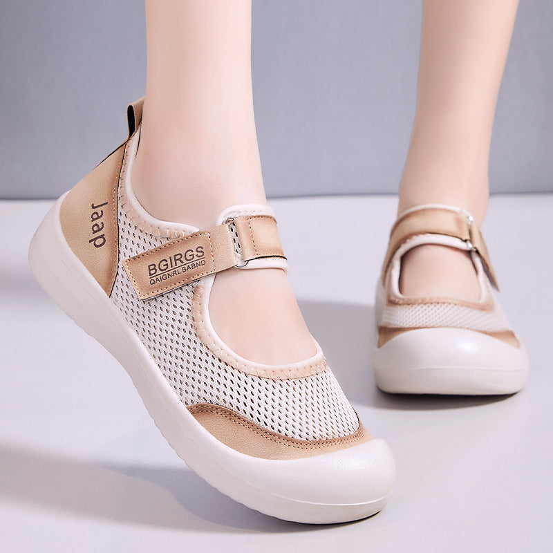 Damen Atmungsaktive und flexible Freizeitschuhe mit verstellbarem Riemen R&B