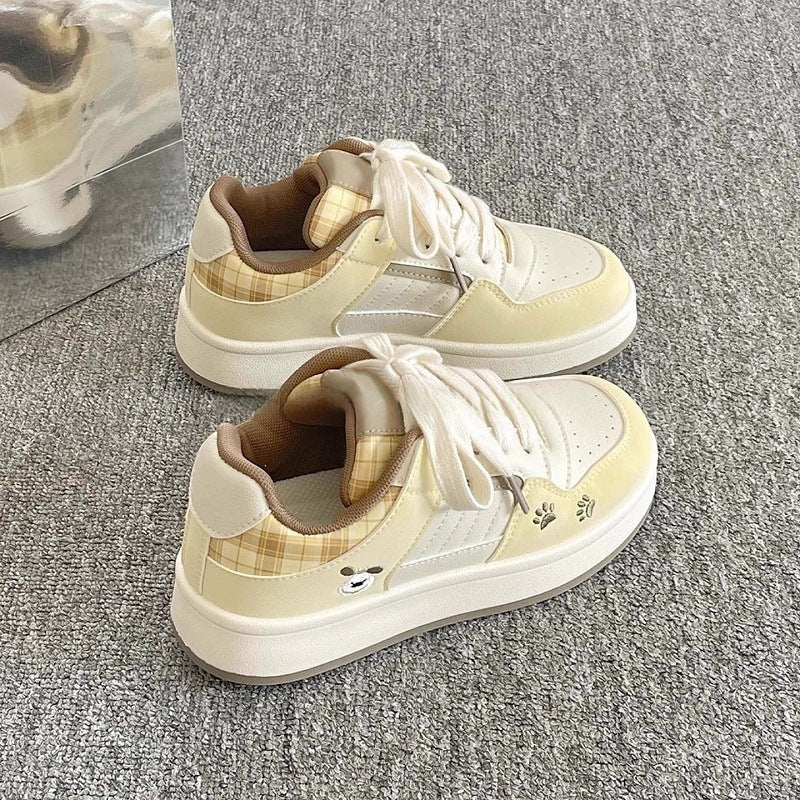 Damen Sneakers im modernen Karomuster mit bequemer Dämpfung R&B