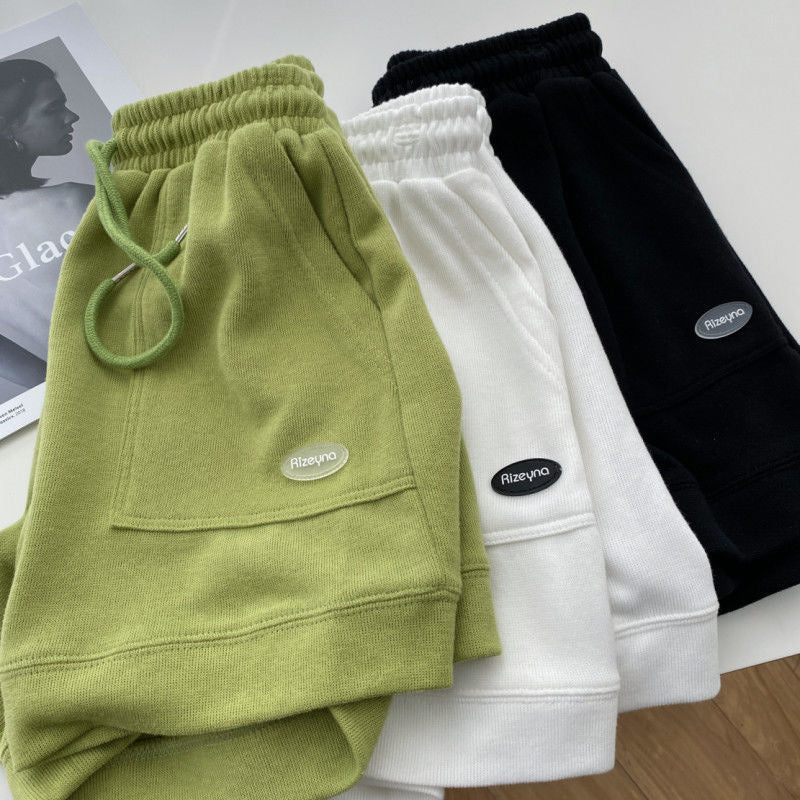 Damen lässige Jogging-Shorts mit elastischem Bund und praktischen Seitentaschen