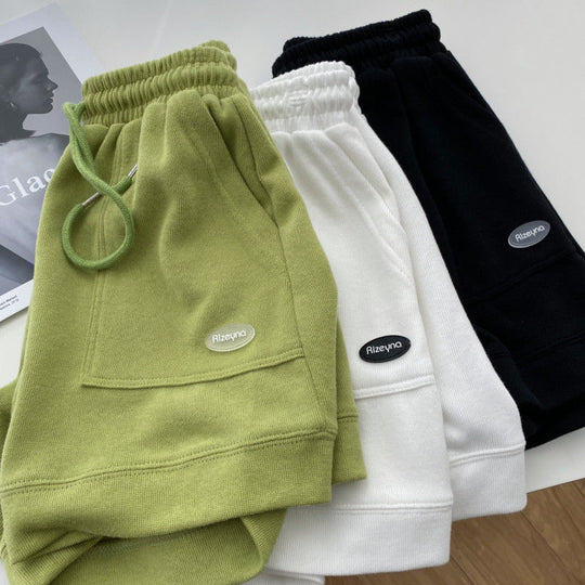 Damen lässige Jogging-Shorts mit elastischem Bund und praktischen Seitentaschen