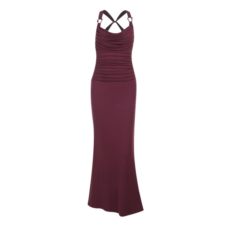 Damen Elegantes Maxikleid mit gerafftem Oberteil R&B