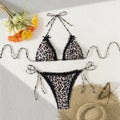 Damen Triangel-Bikini mit Spitzendetails und verstellbaren Trägern R&B
