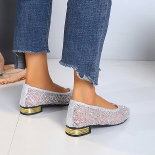 Damen Ballerinas mit funkelnden Verzierungen R&B