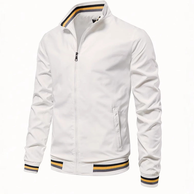 Herren modische Bomberjacke mit elastischen Bündchen R&B