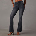 Damen Flared Jeans mit hoher Taille und stylischem Schnitt R&B