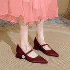 Damen elegante Ballerinas mit modischem Strassdetail