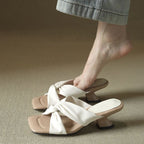Damen Mules mit raffiniertem Knoten-Design R&B