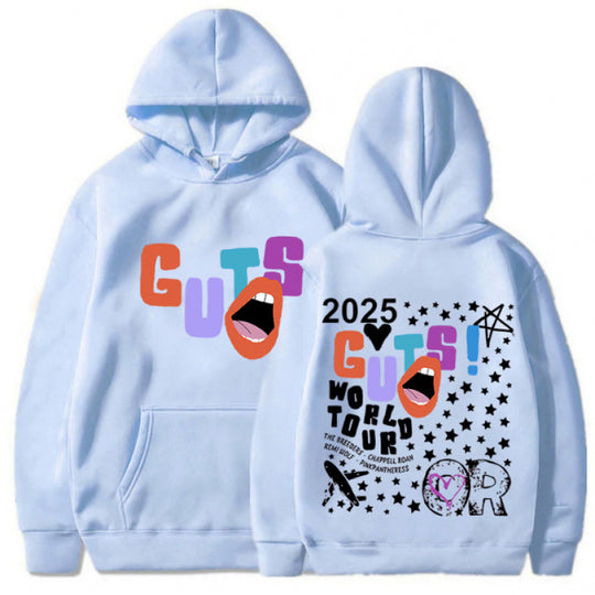 Damen Kapuzenpullover mit kreativen Grafikelementen und einzigartigem Tour-Print R&B