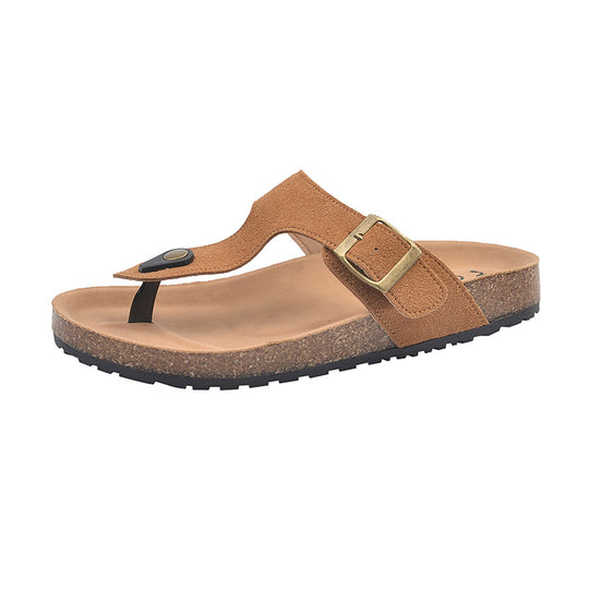 Damen Komfortable Zehentrenner-Sandalen mit verstellbarem Riemen und ergonomischer Sohle R&B