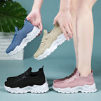 Damen Sportliche Slip-On Sneakers mit atmungsaktiver Strick-Oberfläche R&B