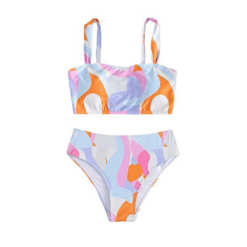 Damen Bikini-Set mit modischem Design und hohem Bund R&B