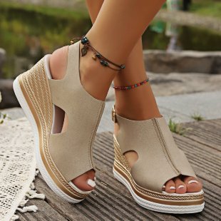 Damen Plattform Sandalen R&B