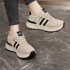 Damen modische Plateau Sneakers mit atmungsaktiver Oberflächenstruktur R&B
