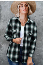 Damen Gestreifte Flanell-Bluse mit zwei Brusttaschen R&B