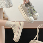 Damen Komfortable Sneaker mit dicker Plateau-Sohle und atmungsaktivem Obermaterial R&B