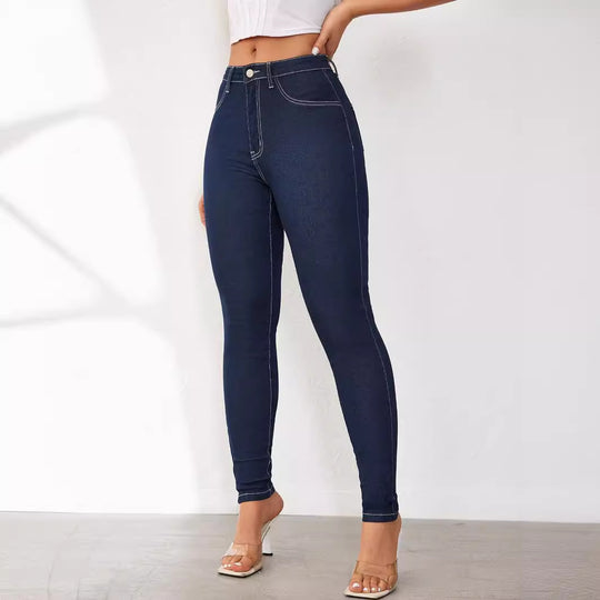 Damen Slim Fit Jeans mit hohem Bund und innovativer Nahtführung R&B