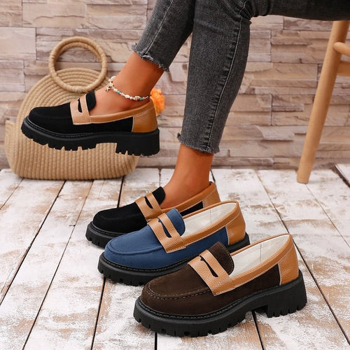Damen modische Clogs mit robustem Plateau und elegantem Riemendesign R&B