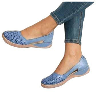 Damen bequeme und stilvolle Slipper mit perforiertem Design R&B