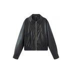 Damen modische Kunstlederjacke mit raffinierter Passform R&B