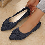 Damen elegante Ballerinas mit dekorativem Schleifenakzent und atmungsaktivem Obermaterial R&B