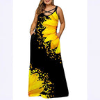 Damen Maxikleid mit stylischem Kreuz-Hals-Ausschnitt