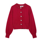 Damen Strickjacke mit herzförmigen Knöpfen R&B