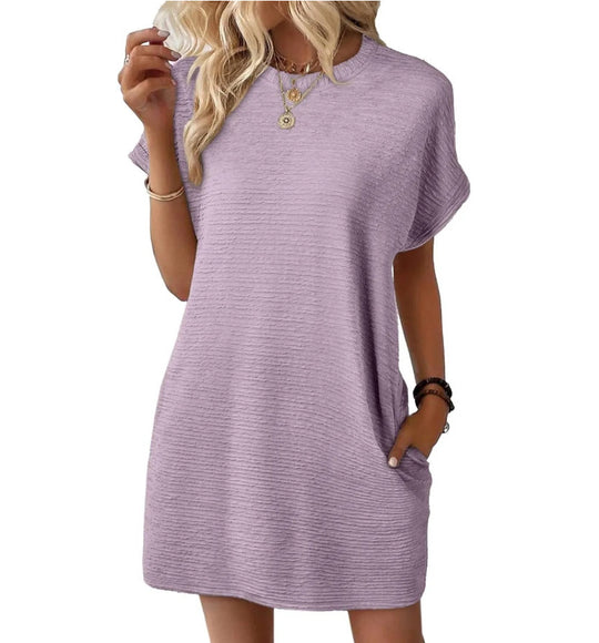 Damen Casual-Kleid mit lässigem Schnitt und praktischen Taschen R&B