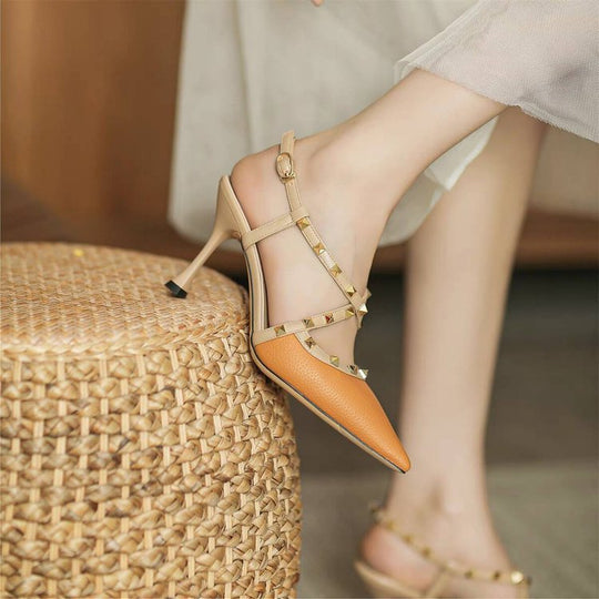 Damen Slingback-Pumps mit dekorativen Schmuckdetails R&B