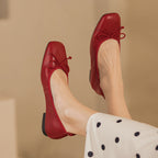 Damen Bequeme und stilvolle Ballerinas mit Schleifenakzent