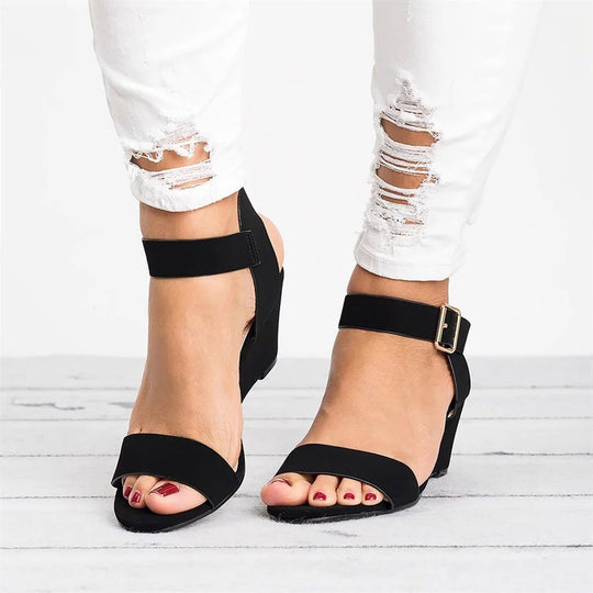Damen Wedge-Sandalen mit verstellbaren Riemen und rutschfester Sohle R&B