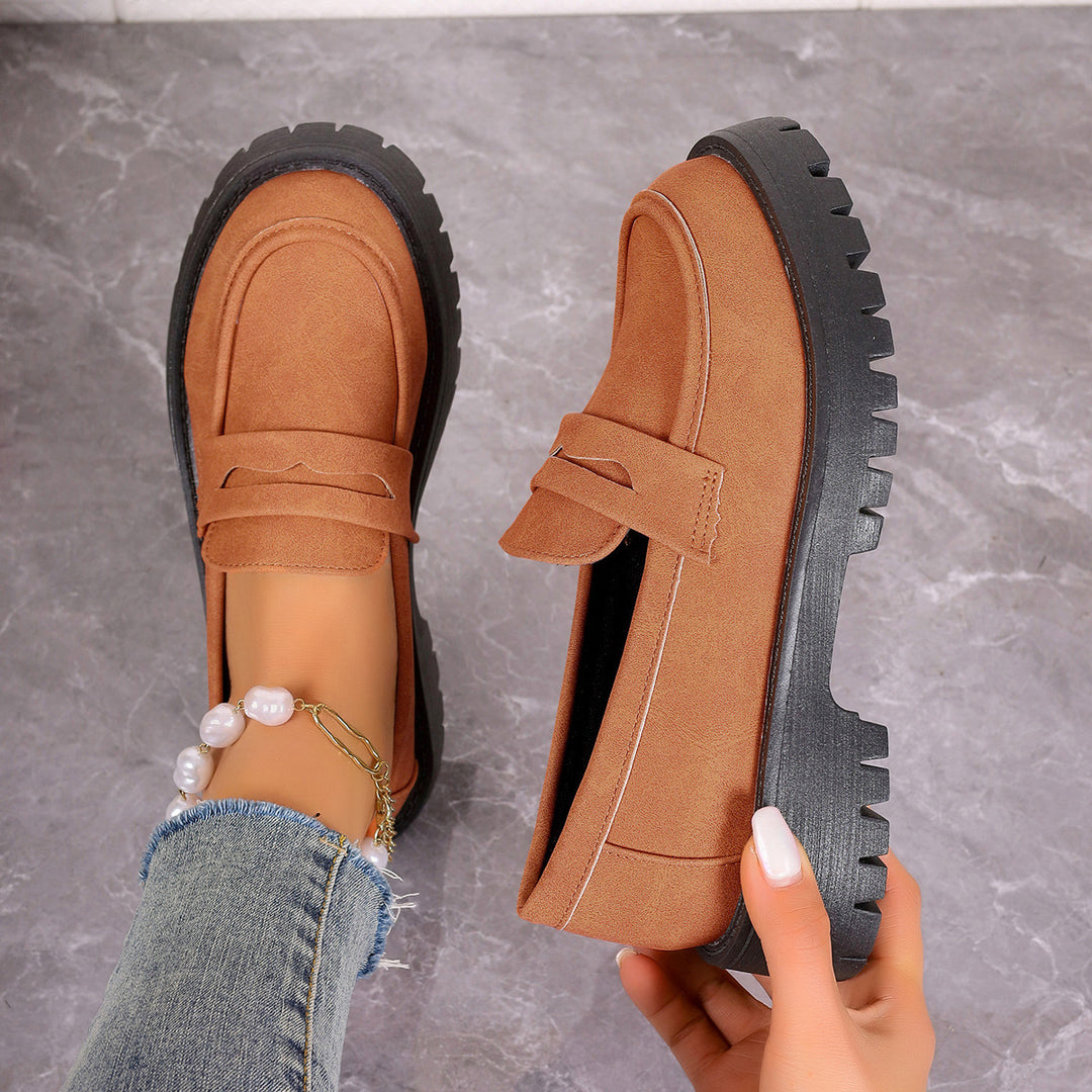 Damen Modische Loafers mit trendiger Sohle R&B