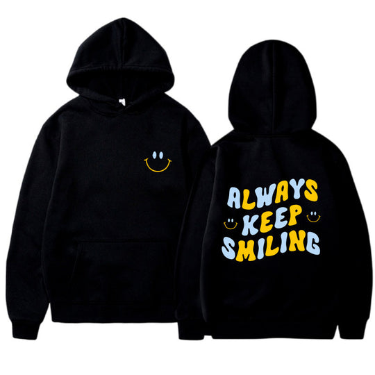 Damen Kapuzenpullover mit fröhlichem Schriftzug und praktischen Kängurutaschen R&B