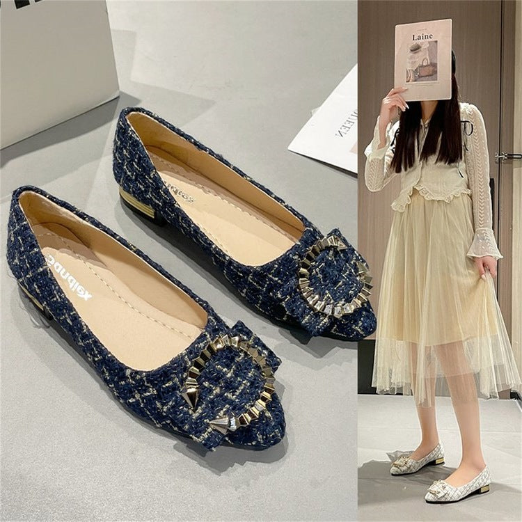 Damen elegante Slipper mit glitzerndem Schmuckdetail R&B