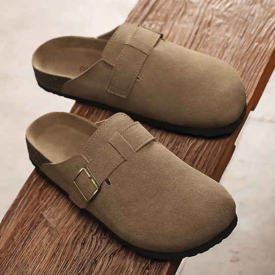Damen elegante Clogs mit verstellbarem Riemen und rutschfester Sohle R&B