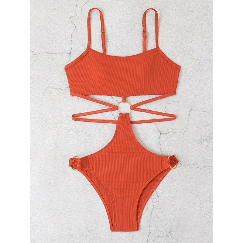 Damen Bikiniset mit stylischem Cut-Out-Design und goldenen Akzenten R&B