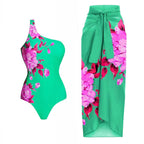 Damen Zweiteiler Badeanzug mit floralem Design R&B