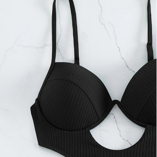 Damen Einteiler Badeanzug mit elegantem Cut-Out-Design und verstellbaren Trägern R&B