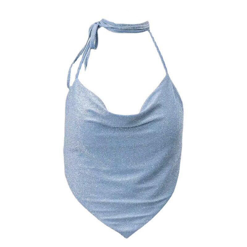 Damen Glitzerndes Haltertop mit Cut-Out-Details R&B