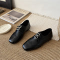 Damen Elegante Schnürschuhe mit doppeltem Schnallenverschluss und perforierten Details R&B