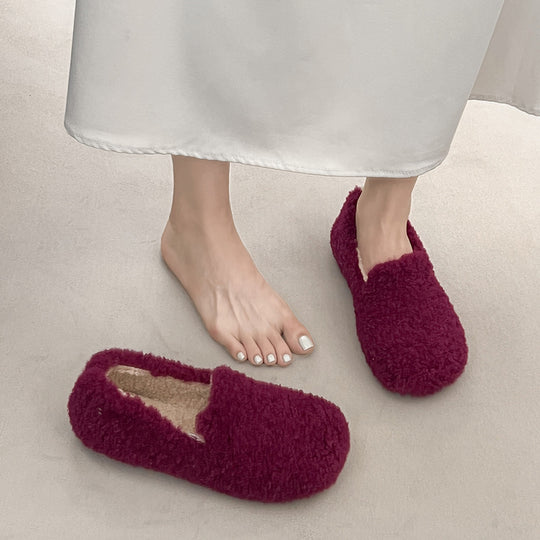 Damen Flauschige Hausschuhe aus hochwertigem Plüschmaterial R&B