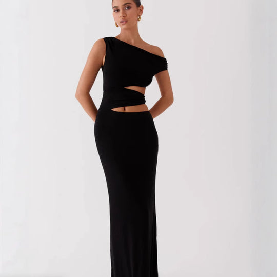 Damen Elegantes Maxikleid mit raffinierten Cut-Out-Details und figurbetontem Schnitt R&B