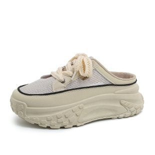Damen bequeme Slip-On Sneakers mit atmungsaktiver Mesh-Oberfläche und rutschfester Sohle R&B